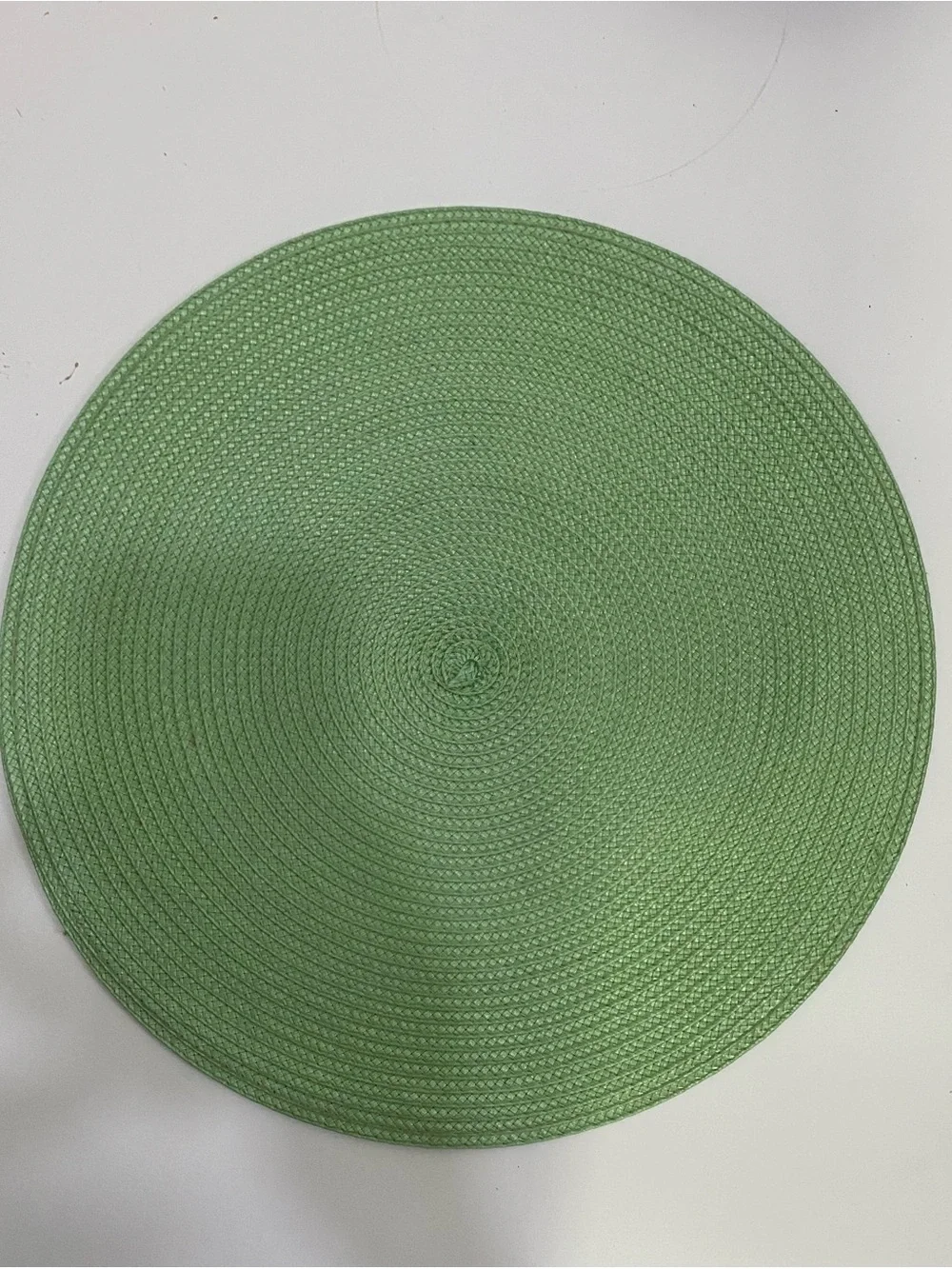 Round Green Braided Placemats - Set of 6